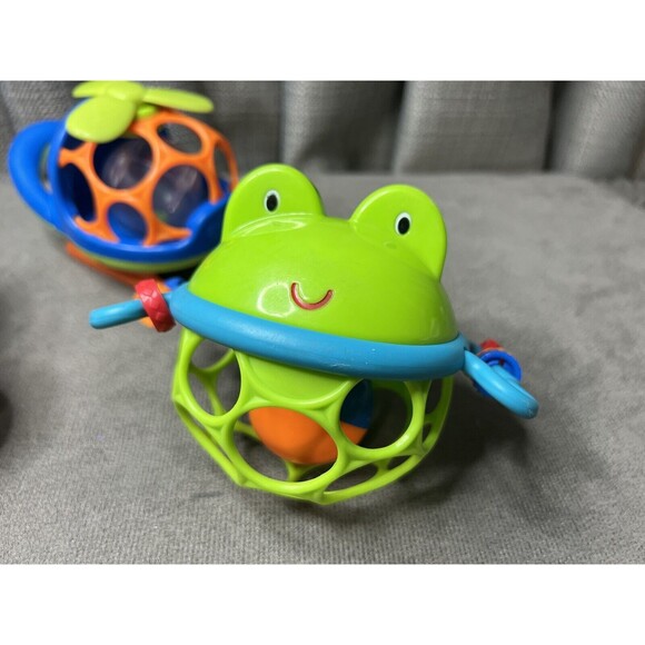 Oball Go Grippers Push Vehicles Frog Race Car Helicopter Lot - Picture 2 of 11